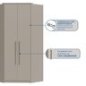 Guarda-roupa Modulado de Canto 2 Portas Elegance - 9