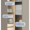 Ver imagem 6 de Guarda Roupa Modulado de Canto Closet Elegance Cinza/Níquel