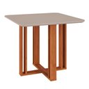 Ver imagem 3 de Sala de Jantar Mesa Flora Quadrada com 4 Cadeiras Fernanda Wood Cinamomo/off/mad/linho Grafite Cimol