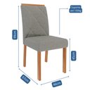 Ver mais imagens de Sala de Jantar Mesa Flora Quadrada com 4 Cadeiras Fernanda Wood Cinamomo/off/mad/linho Grafite Cimol