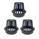 Ver imagem 1 de Kit 3 Ralo Abacaxi Plástico Anti Folhas para Calha e Tubo 100 Mm