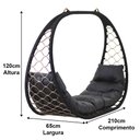 Ver imagem 2 de Big Balanço Suspenso Corda Náutica e Alumínio Trama Original para Área, Jardim, Piscina - Trama Orig