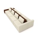 Ver imagem 5 de Sofá Ilha com Encosto e Almofadas Móveis Olimpo 505cm Modulado Linho/pu Bege/marrom G45 - Gran Belo