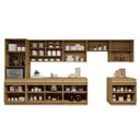 Ver imagem 6 de Cozinha Completa Modulada 10 Peças 17 Portas 5 Gavetas com Rodapé 100% MDF Simone Mendes Marrom