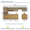 Ver imagem 3 de Cozinha Completa Modulada 10 Peças 17 Portas 5 Gavetas com Rodapé 100% MDF Simone Mendes Marrom