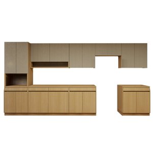 Cozinha Completa Modulada 10 Peças 17 Portas 5 Gavetas com Rodapé 100% MDF Simone Mendes