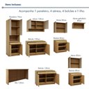 Ver imagem 5 de Cozinha Completa Modulada 10 Peças 17 Portas 5 Gavetas com Rodapé 100% MDF Simone Mendes Marrom