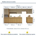 Ver imagem 3 de Cozinha Completa Modulada 10 Peças 17 Portas 5 Gavetas com Rodapé 100% MDF Simone Mendes