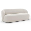 Ver imagem 4 de Kit 02 Poltronas Giratória e 01 Sofá Orgânico Leez 170cm 02 Lugares Bouclê Off White - Desk