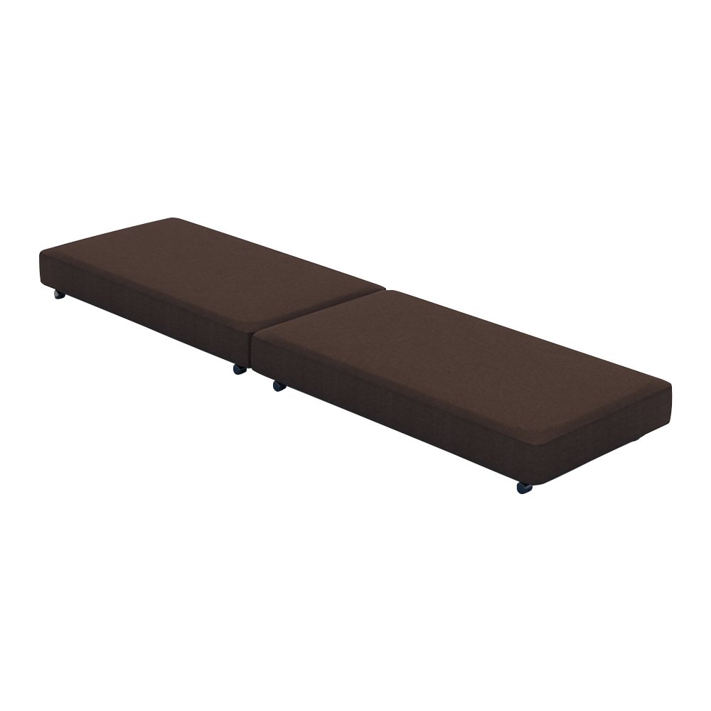 Cama Dobrável com Colchão 1,90x80cm Portátil Pés de Madeira Marrom - 2