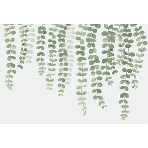 Papel De Parede Autoadesivo Infantil Folhas PENDURADAS 269X90 + 249X90
