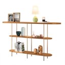 Ver imagem 6 de Aparador Decorativo Sala de Estar Walker Pés em Aço Tampo Vidro Cinamomo G26 - Gran Belo