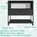 Ver imagem 3 de Gabinete Banheiro Industrial 80 Cm 1028 Grafite Aço Preto Pp