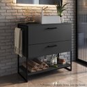 Ver imagem 7 de Gabinete Banheiro Industrial 80 Cm 1028 Grafite Aço Preto Pp