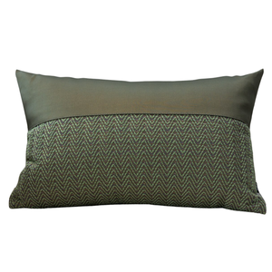 Almofada Couro & Linhão Retangular:completa