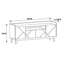 Ver imagem 4 de Rack Bancada Adria 158cm Off White/cedro para Tv até 60” - Casa D