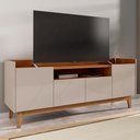 Ver imagem 2 de Rack Bancada Adria 158cm Off White/cedro para Tv até 60” - Casa D