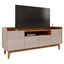 Ver imagem 1 de Rack Bancada Adria 158cm Off White/cedro para Tv até 60” - Casa D