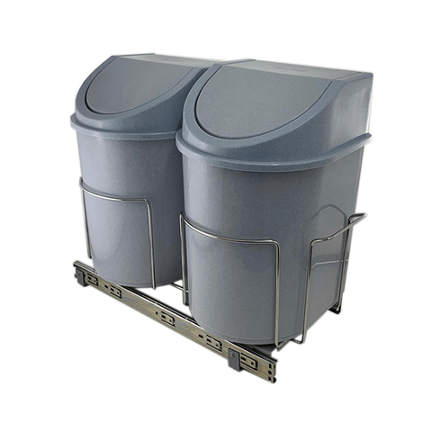 Lixeira Ecológica Deslizante de Base Inox 24 Litros 3318 Jomer