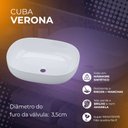 Ver imagem 3 de Cuba Sobrepor Banheiro de Cerâmica Verona Pia Mármore Sintético