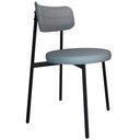 Ver imagem 5 de Cadeira de Jantar Estofada Kit 4 Nyka M25 Linho Cinza Cl - Mpozenato