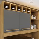 Ver imagem 5 de Armário de Cozinha 6 Portas 3 Gavetas Ágata Cinza/Cinamomo/Grafite