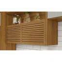 Ver imagem 4 de Armário 2 Portas Nicho Ripado Nesher Princesa 200cm Mdf - Freijo / Off White
