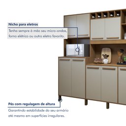 Armário de Cozinha 11 Portas 2 Gavetas Agata - 2