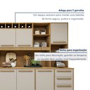 Ver mais imagens de Armário de Cozinha 11 Portas 2 Gavetas Ágata Bege/Cinamomo/Off White