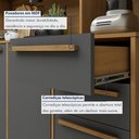 Ver imagem 6 de Armário de Cozinha 11 Portas 2 Gavetas Ágata Cinza/Cinamomo/Grafite