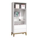 Ver imagem 5 de Jogo de Quarto para Bebê Completo 2 Portas Classic New Branco Fosco com Madeira - MoveisAqui