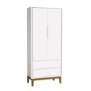 Ver imagem 4 de Jogo de Quarto para Bebê Completo 2 Portas Classic New Branco Fosco com Madeira - MoveisAqui