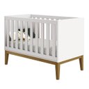 Ver imagem 2 de Jogo de Quarto para Bebê Completo 2 Portas Classic New Branco Fosco com Madeira - MoveisAqui