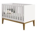 Ver imagem 2 de Jogo de Quarto para Bebê Completo 2 Portas Classic New Branco Fosco com Madeira - MoveisAqui