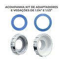 Ver imagem 4 de Sifão Pia Cozinha Sanfonado Tubo Extensível com Copo Universal Cromado 55cm