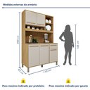 Ver imagem 4 de Armário de Cozinha 5 Portas 1 Gaveta Ágata Bege/Cinamomo/Off White