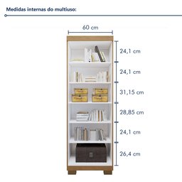 Armário Multiuso 2 Portas com Chave e 5 Prateleiras Asteca   - 10