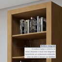 Ver imagem 5 de Estante de Livros 63CMX187CM Multiuso 5 Prateleiras Flex Marrom/Cinamomo
