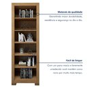 Ver imagem 7 de Estante de Livros 63CMX187CM Multiuso 5 Prateleiras Flex Marrom/Cinamomo