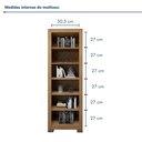 Ver mais imagens de Estante de Livros 63CMX187CM Multiuso 5 Prateleiras Flex Marrom/Cinamomo