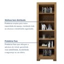 Ver imagem 4 de Estante de Livros 63CMX187CM Multiuso 5 Prateleiras Flex Marrom/Cinamomo