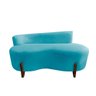 Namoradeira Sofá Feijão Lounge Orgânica Suede Azul Turquesa - 3