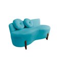 Ver imagem 2 de Namoradeira Sofá Feijão Lounge Orgânica Suede Azul Turquesa