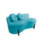 Namoradeira Sofá Feijão Lounge Orgânica Suede Azul Turquesa - 2