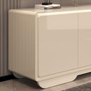 Ver imagem 3 de Aparador Buffet 4 Portas com LED Arcus 218 cm Orgânico - Off White