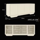 Ver mais imagens de Aparador Buffet 4 Portas com LED Arcus 218 cm Orgânico - Off White