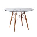 Ver imagem 5 de Conjunto de Mesa Eiffel Redondo Tampo de Madeira 90cm Branco com 4 Cadeiras Cobreo Corano Beg