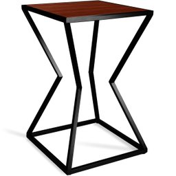 Mesa de Canto Lateral Alta Quadrada para Sala Austria - Preta Villandry - 1