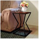 Ver imagem 2 de Mesa de Canto Lateral Alta Quadrada para Sala Austria - Preta Villandry