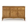Buffet Cozinha Rústica Madeira Maciça 3 Portas 3 Gavetas Mel Jm Móveis - 2